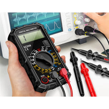 Charger l'image dans la galerie, Multimètre ANENG SZ308 noir tenu en main devant un oscilloscope
